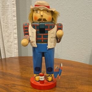 Charming Fisherman Nutcracker in Blue and Red